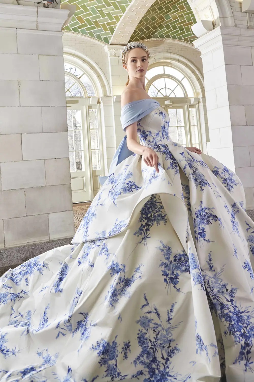 Blue Couture Wedding Dress